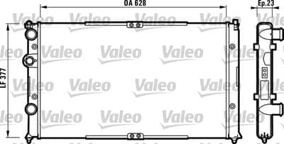 Radiador, refrigeración del motor VALEO 732710