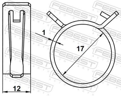 Abrazadera de manguera FEBEST FE-CLAMP17