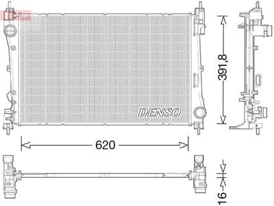 Radiador, refrigeración del motor DENSO DRM13017