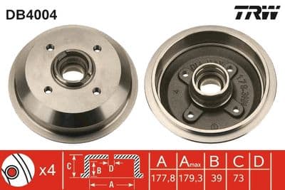 Tambor de freno TRW DB4004