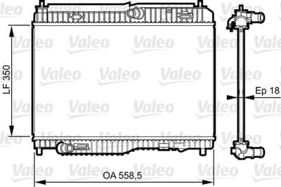 Radiador, refrigeración del motor VALEO 735378