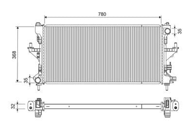 Radiador, refrigeración del motor VALEO 701738