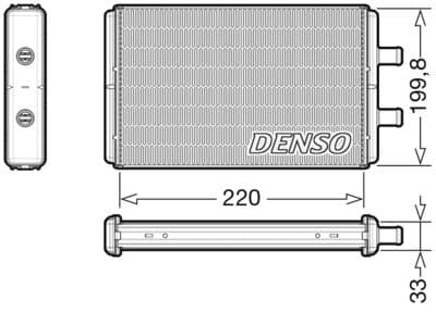 Radiador de calefacción, calefacción interior DENSO DRR12016