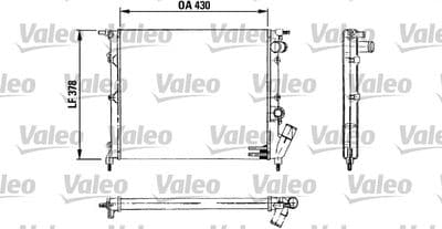 Radiador, refrigeración del motor VALEO 730499