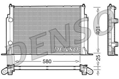 Radiador, refrigeración del motor DENSO DRM09122