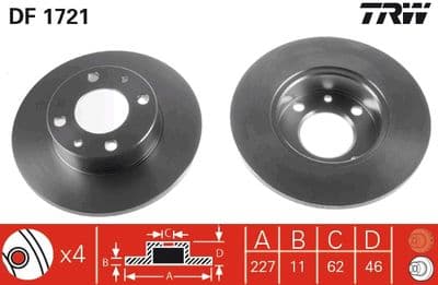 Disco de freno TRW DF1721