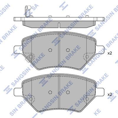 Juego de balatas de freno Hi-Q SP2126-F