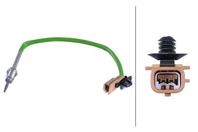 Sensor, de temperatura de gas de escape HELLA 6PT 358 284-081