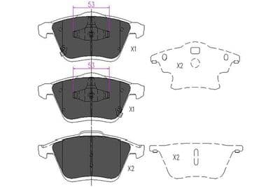 Juego de balatas de freno Kavo Parts KBP-4553