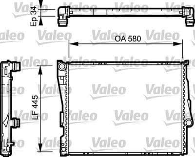 Radiador, refrigeración del motor VALEO 734276
