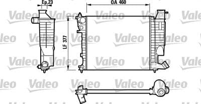 Radiador, refrigeración del motor VALEO 732534