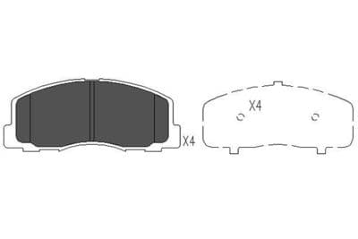 Juego de balatas de freno Kavo Parts KBP-5523