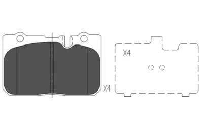 Juego de balatas de freno Kavo Parts KBP-9053