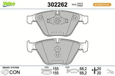 Juego de balatas de freno VALEO 302262