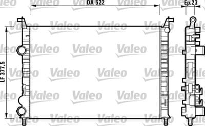 Radiador, refrigeración del motor VALEO 732948