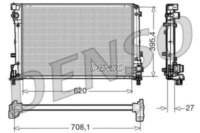 Radiador, refrigeración del motor DENSO DRM09163