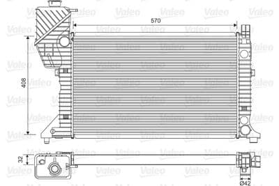 Radiador, refrigeración del motor VALEO 730229