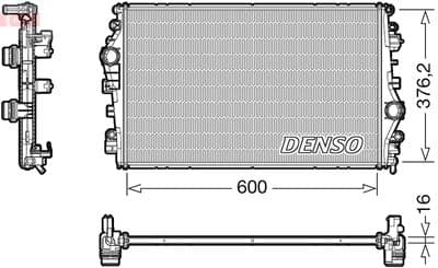 Radiador, refrigeración del motor DENSO DRM01009