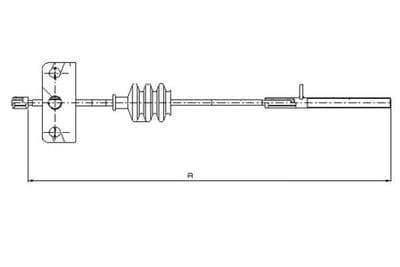 Cable de accionamiento, freno de estacionamiento TEXTAR 44044200
