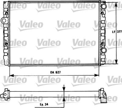 Radiador, refrigeración del motor VALEO 731127