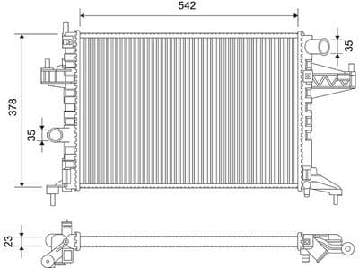 Radiador, refrigeración del motor VALEO 731782