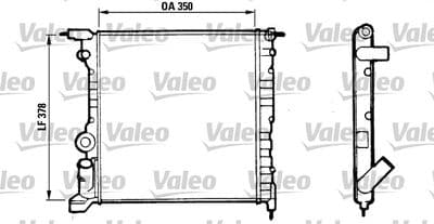 Radiador, refrigeración del motor VALEO 816656