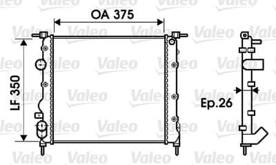 Radiador, refrigeración del motor VALEO 732338