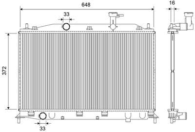 Radiador, refrigeración del motor VALEO 735586
