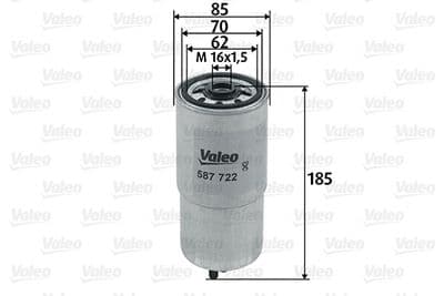Filtro combustible VALEO 587722