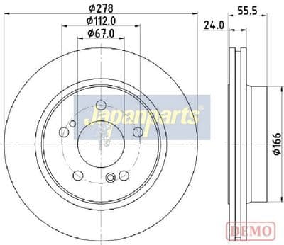 Disco de freno JAPANPARTS DP-0506C