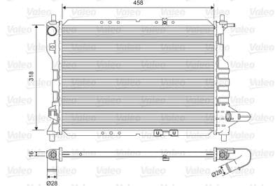 Radiador, refrigeración del motor VALEO 701598