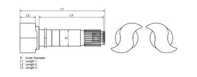 Eje de freno, freno de tambor DT Spare Parts 4.64841