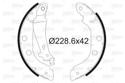 Juego de zapatas de frenos VALEO 562638