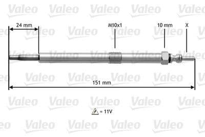 Bujía de precalentamiento VALEO 345120