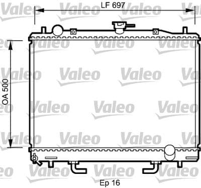 Radiador, refrigeración del motor VALEO 735059