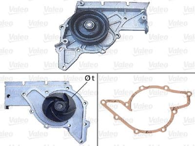 Bomba de agua, refrigeración del motor VALEO 506781