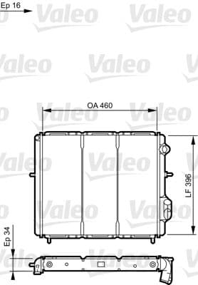 Radiador, refrigeración del motor VALEO 730183