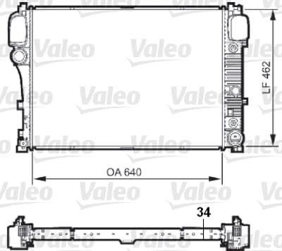 Radiador, refrigeración del motor VALEO 735298