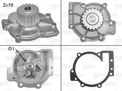Bomba de agua, refrigeración del motor VALEO 506325