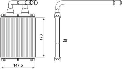 Radiador de calefacción, calefacción interior VALEO 811540