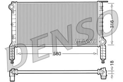 Radiador, refrigeración del motor DENSO DRM09064