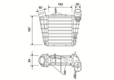 Radiador de aire de admisión VALEO 822943