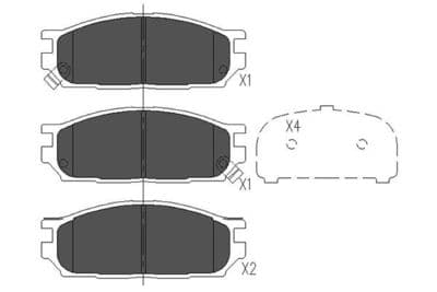 Juego de balatas de freno Kavo Parts KBP-5530