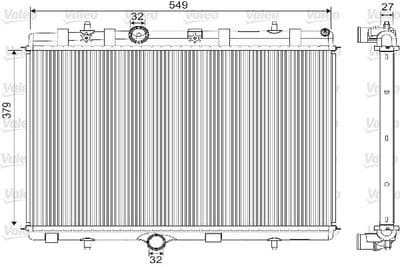Radiador, refrigeración del motor VALEO 733101