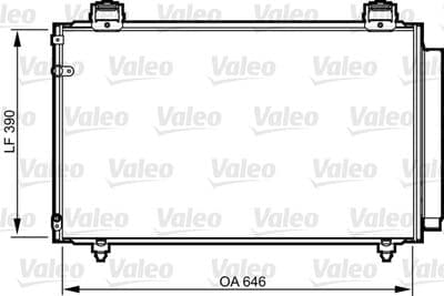 Condensador, aire acondicionado VALEO 814208