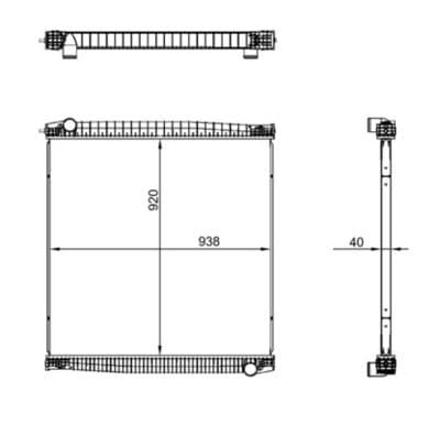 Radiador, refrigeración del motor MAHLE CR 733 000S