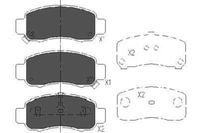 Juego de balatas de freno Kavo Parts KBP-2033