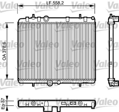 Radiador, refrigeración del motor VALEO 734463