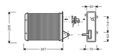 Radiador de calefacción, calefacción interior VALEO 812283