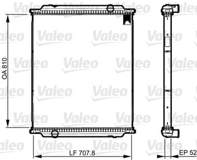 Panal del radiador, refrigeración del motor VALEO 733516